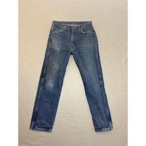 Wrangler 13MWZ  Vintage Jeans Denim Blue Jeans Mens 34x32 Cowboy Cut